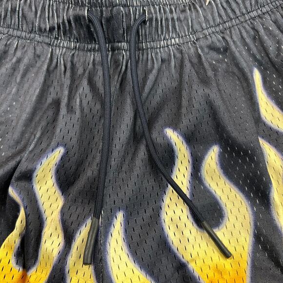 Inaka Power Orange Flame Mesh Shorts size Small S B3 - Picture 3 of 5